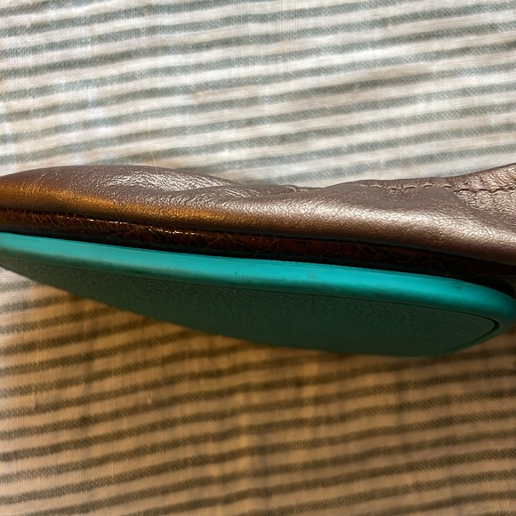 Tieks Copper/ Rose Gold Ballet Flats with Teal Sole Size 8 - Picture 10 of 12
